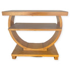 Blond Geometric Art Deco Side & Coffee Table by Gilbert Rohde for Brown Saltman