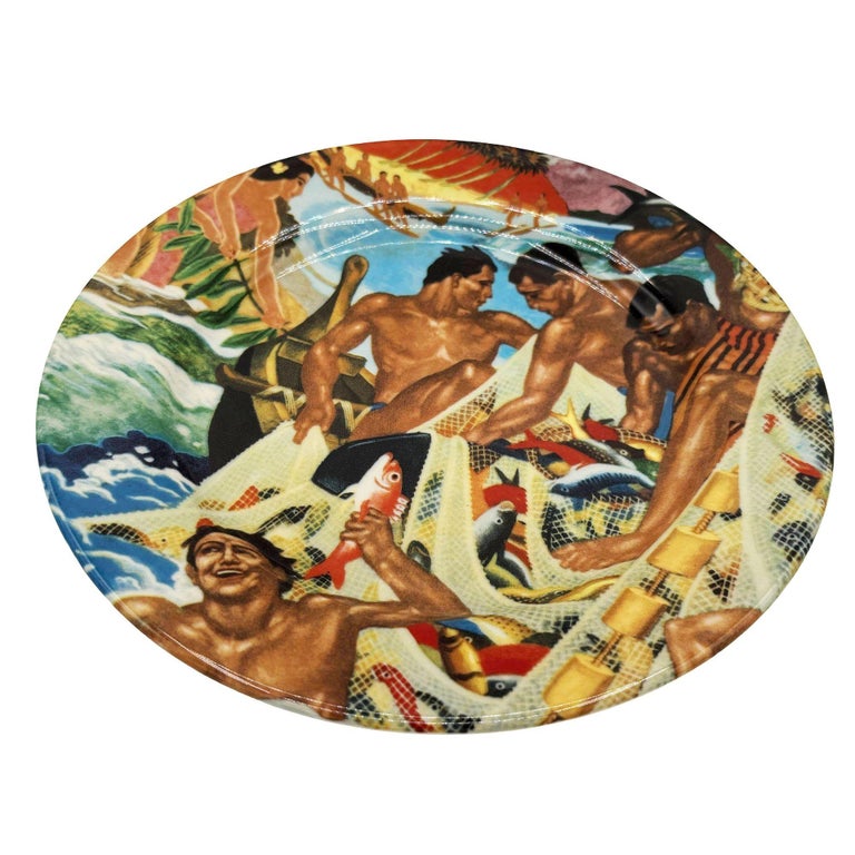 10" Eugene Savage "Festival of the Sea" Dinner Plate By Lynn Krantz Dish Books