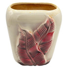 Mid-century Tropical Ceramic Palm Leaf Flower Vase by Royal Copley Pottery