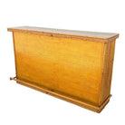 Restored Mid-century Rattan & Mahogany Bar w/ Foot Rest