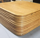 Restored Rattan Solid Stacked Coffee Table