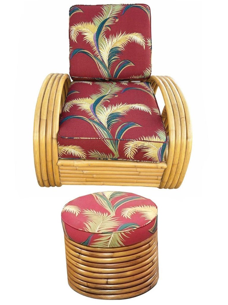 Restored Rattan 3/4 Pretzel Arm 4 Piece Sofa Lounge Living Room Set