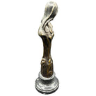 Emmanuel Villanis Style Art Nouveau French Virgin Mary Sculpture w/ Marble Base