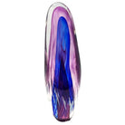 Mid-century Tear Drop Blue and Purple Murano Sommerso Art Glass Sculpture