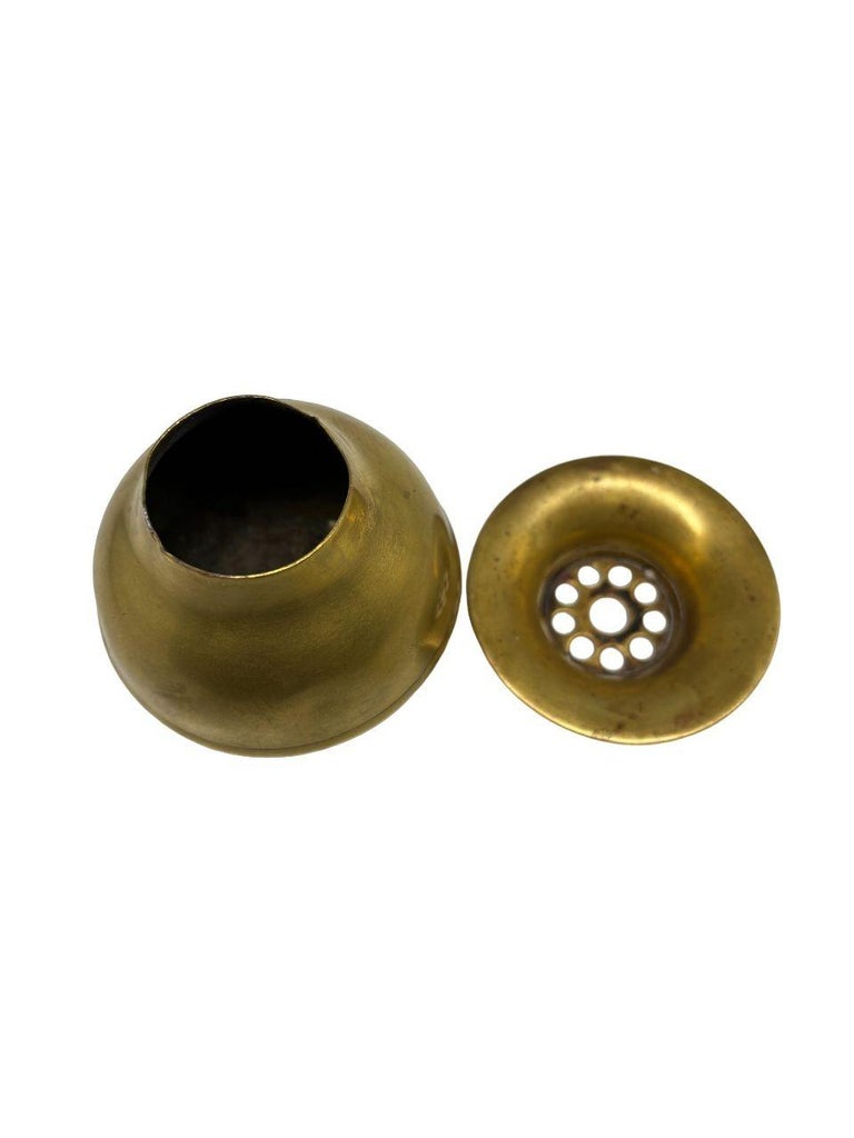 Antique Brass Ash Tray with Detachable Lid by M.A.B. Co.