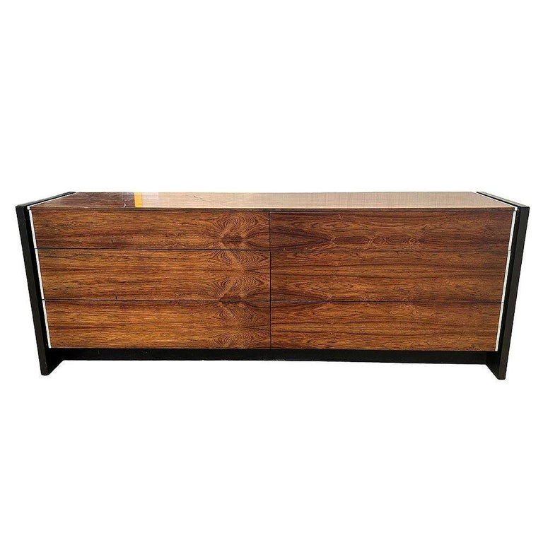 Mid-century Rosewood & Chrome Dresser by Robert Baron for Glenn of California