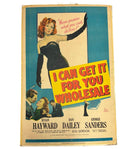 Original 1951 This Is My Affair, "I Can Get It For You Wholesale" Film Poster