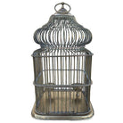 Late Victorian Solid Bronze Wire Eastern Spire Birdcage w/ Pin Lock