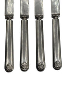 Late Victorian Rodgers Meriden Conn Shell Design Dessert Luncheon Knife Set of 4