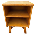 Restored Heywood Wakefield Blond Birch End Table w/ Rattan Legs
