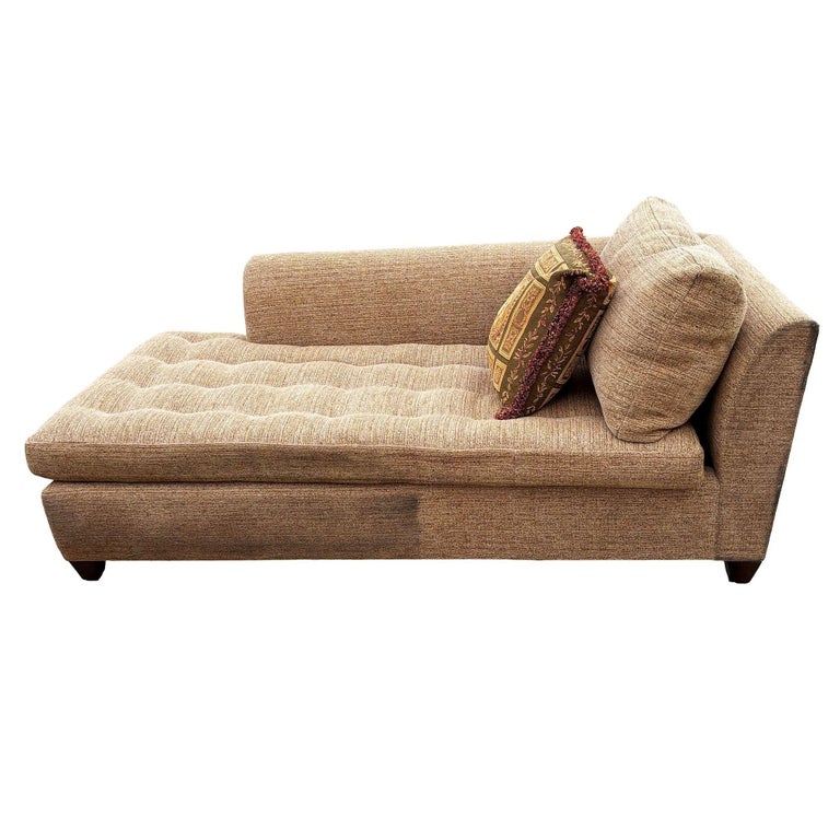 Vintage Tufted Dunkirk Right Arm Chaise Lounge