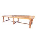 11 ft Hand-Carved Oak South Shore Massachusetts Long Farmhouse Dining Table