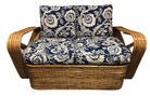 Restored MCM Six-Strand Double Triangle Pretzel Arm Tortoise Shell Rattan Settee