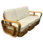 Restored 5-Strand Rattan "Double-Speed" Arm Sofa & Lounge Chair Living Room Set