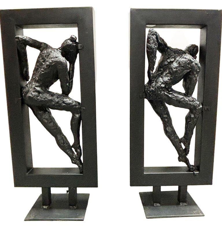 Abstract Ballet Dancers Sculptures by Gerard Koch for Austin Productions, Pair