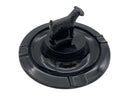 Greenburg Black Art Deco Black Glass Terrier Ashtray