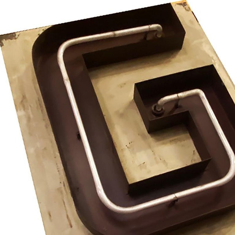 Large Vintage Neon Marquee Letter "G" from Pan American Auditorium