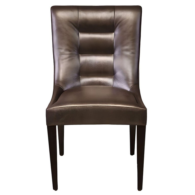 Dakota Jackson Pull Up Leather Side Chair