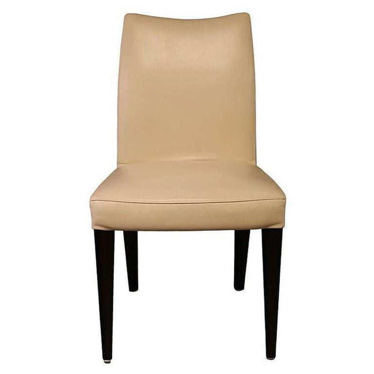 Dakota Jackson Pull Up "Iko" Sculpted Leather Side Chair