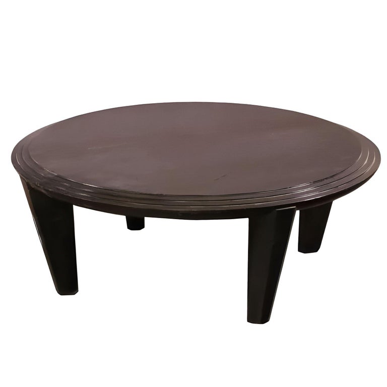 Dakota Jackson "Ocean" Round Honduran Mahogany Coffee Table