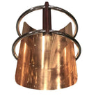 Art Deco Fireplace Log Holder Chrome and Copper by Leslie Beaton for Revere