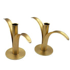 MCM "Lily" Candlestick Holders w/ Brass Inserts By Ivar Ålenius Björk for Ystad