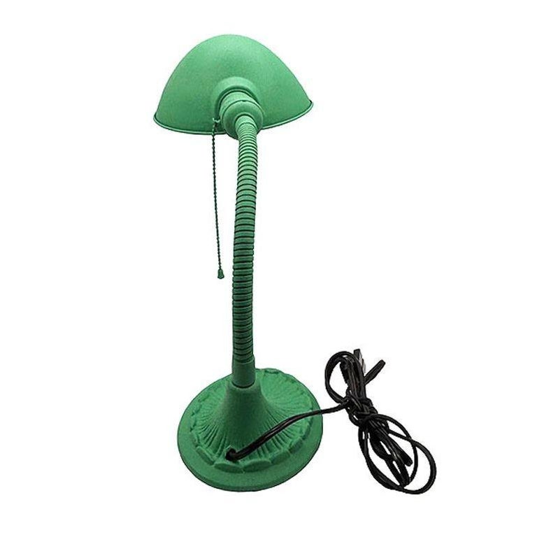 Art Deco Gooseneck Desk Lamp w/Dome Shade and Shell Base