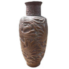 Heavy Cast Art Deco Copper Chinese Dragon Vase