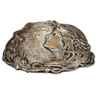Vintage Art Nouveau Silver Plated Brass Female Portrait Belt Buckle