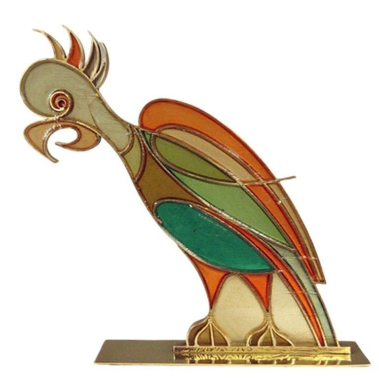 Rare Hans Hagenauer Rooster and Parrot Figures