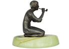 Nude Art Deco Smoking Flapper Slag Glass Ashtray by Houzex