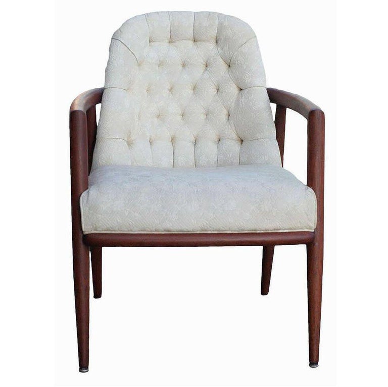Mid-century Sculpted Teak Occasional Chair by T.H. Robsjohn-Gibbings Widdicomb