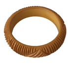 Vintage Carved Butterscotch Bakelite Bangle, circa 1930s