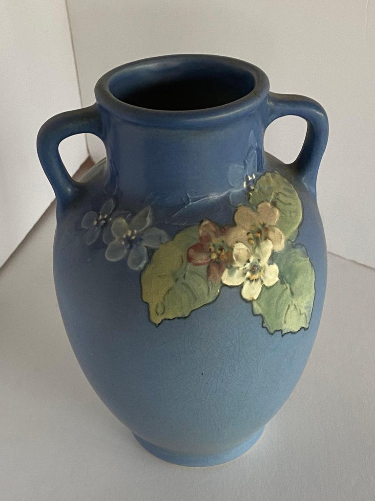 Antique Arts & Crafts Hand-Painted Art Pottery Vase by Weller Pottery