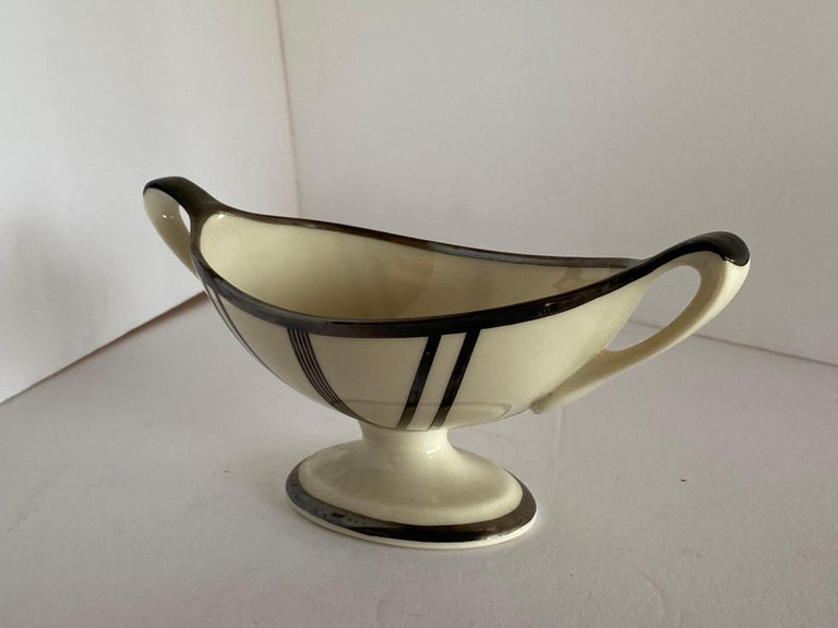 Stepped Art Deco Candelabra with Sterling Silver Overlay by Lenox