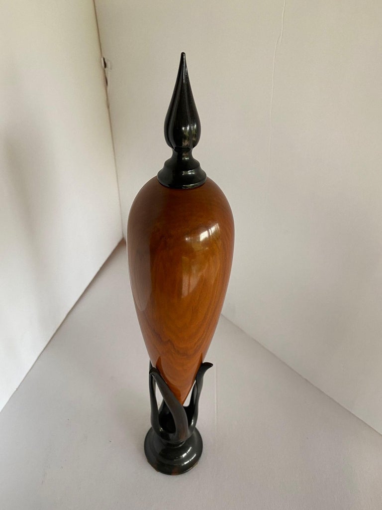 Sculpted Ebony and Chakte Kok Wood "Hollow Vessel" #14 by Don Comer Lacma