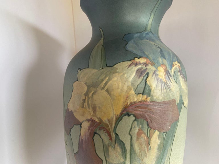 Art Nouveau Hand-Painted Art Pottery Vase by Weller Pottery