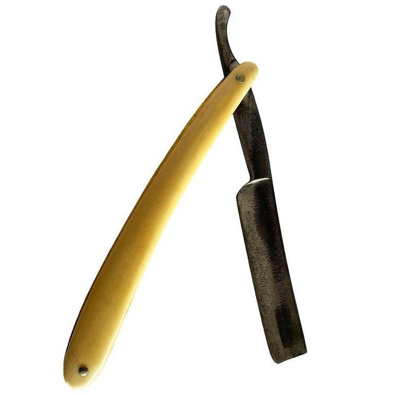 Rare Nude Goddess Art Nouveau Celluloid Straight Razor by Ern. C. Friedr