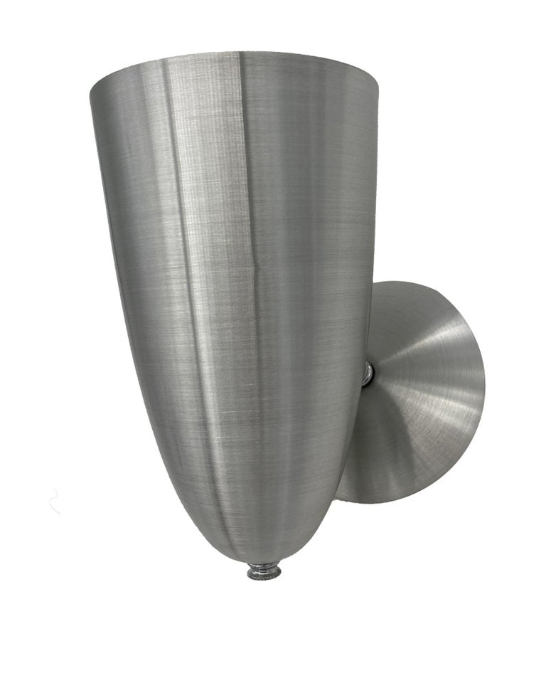 Mid Century Spun Aluminum Torchiere Wall Sconce, Unused Old Stock