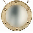 Antique Brass Federal Round Wall Mirror