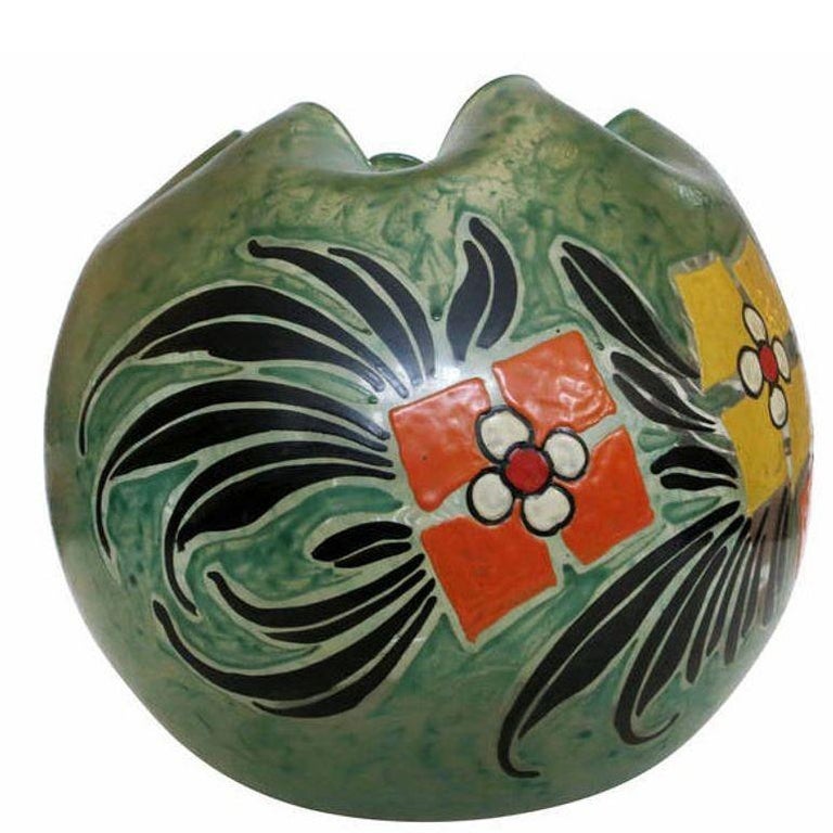 Monumental Early 20th Century Art Glass Vase by Verrerie Legras