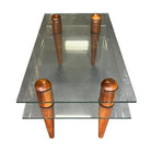 Gilbert Rohde Floating Glass Walnut Coffee Table