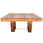 Art Deco Geometric Walnut Dining Table Desk Inspired by Charles Dudouyt