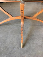 Folding Coffee Table with Brass Charger Tray