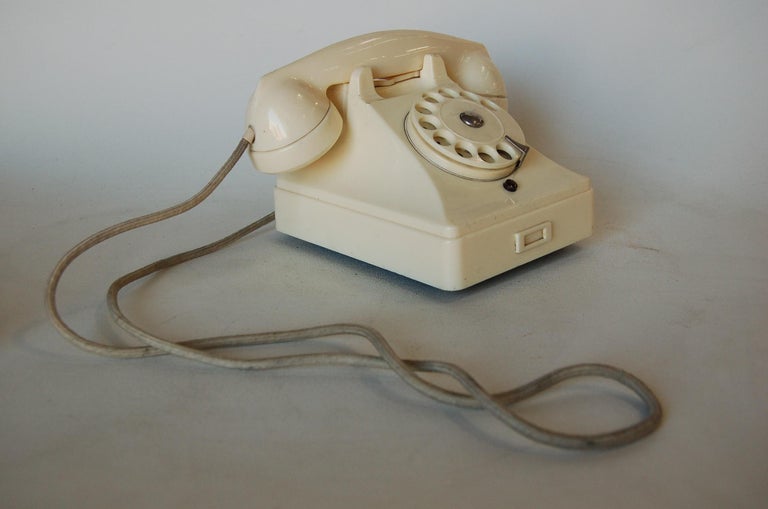 White Bakelite PTT Telephone by Ericsson