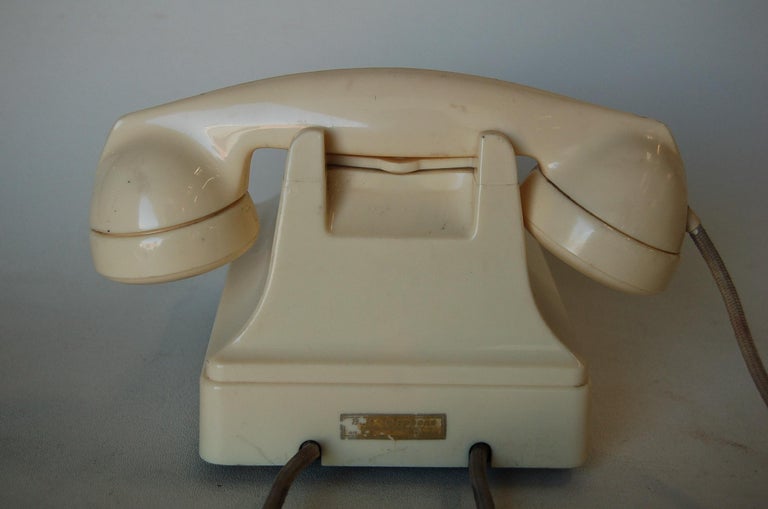 White Bakelite PTT Telephone by Ericsson