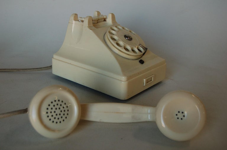 White Bakelite PTT Telephone by Ericsson