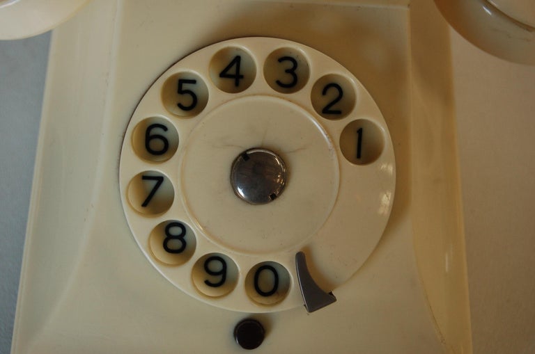 White Bakelite PTT Telephone by Ericsson