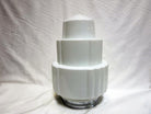 Large Art Deco Stepped Birthday Cake Skyscaper Ceiling Glass Globe Pendant