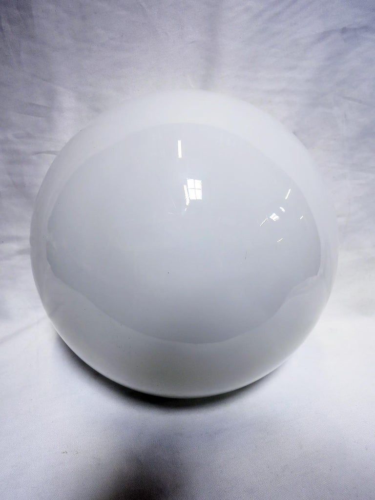 Short Schoolhouse Mushroom-Shape Ceiling Glass Globe Pendant
